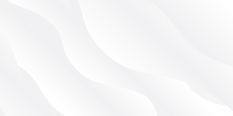 White abstract gray satin texture that is white silver fabric silk panorama background with beautiful soft blur pattern simple modern design art