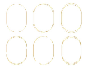 Elegant golden oval frames collection