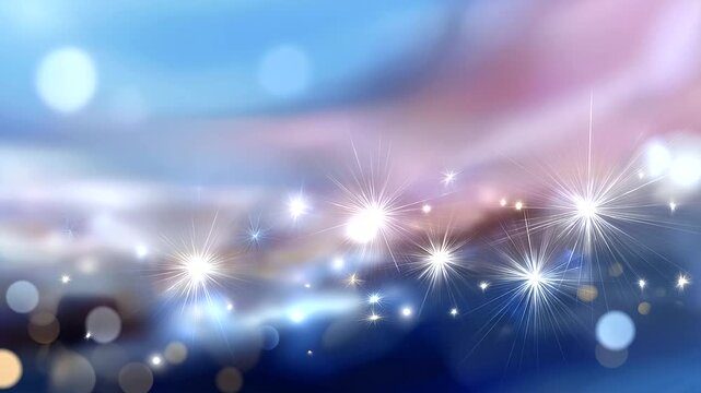 Soft defocused vector background inspired by winter morning light &mdash; subtle candy cane shapes and blurred sparkles, with copy space.