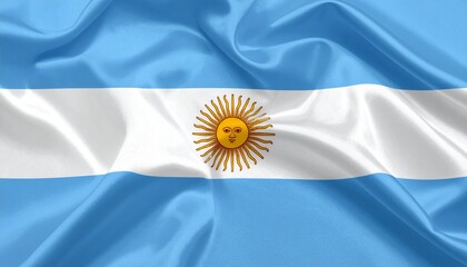 Argentine Flag with Sun of May