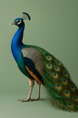 Obraz premium peacock with feathers out