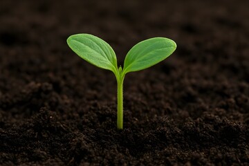 Fototapeta premium young plant growing in soil