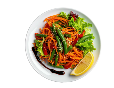 Salad Shredded carrots, beans, lettuce, lemon