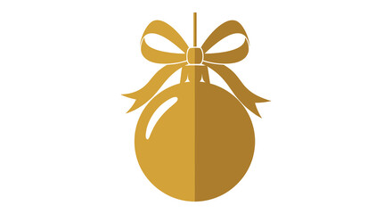 Golden easter egg ornament with a festive yellow bow hanging on a string