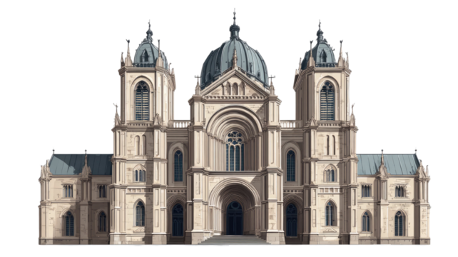 Notre Dame Cathedral in Paris, France, is an old religious landmark and famous example of Gothic architecture