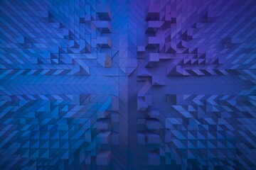 A 3D render of an abstract warp zoom effect background