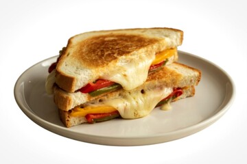 A food photography image of a golden-brown grilled sandwich
