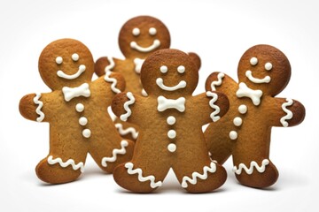 A photograph of freshly baked gingerbread men cookies