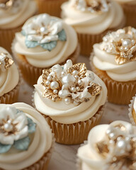 cupcakes, white buttercream frosting, frosted cupcakes, dessert close-up, sweet treats, bakery cupcakes, creamy frosting, cupcake photography, soft swirl frosting, baked goods, dessert aesthetics,