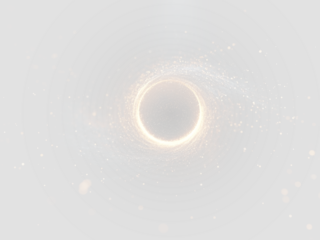 Luminous golden ring with glittering particles, sparkles, and radiant flare on transparent PNG. Perfect overlay for Christmas, New Year, festive, or luxury design projects.