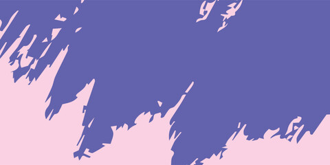 Thick purple brush strokes with rough grunge texture. Hand drawn vector banner background with abstract bold lines. vector eps10