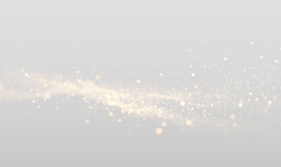 Golden glitter dust sparkles across a transparent background. Perfect PNG overlay for Christmas, festive, and magical design projects with radiant light and dreamy sparkle.