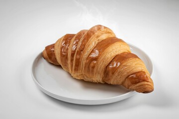 a freshly baked French croissant