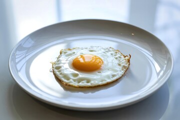 a fried egg in a plate