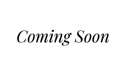 Classic 'Coming Soon' typographic announcement in an elegant serif font. A simple black text design isolated on a white background for an upcoming launch or event 4K Motion Animation