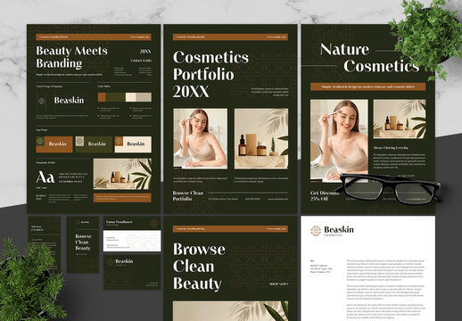 Green And Brown Brand Guidline Cosmetic