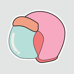 Motorcycle helmet sticker. Suitable for designs related to motorcycling, safety, adventure, or road trips