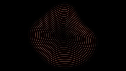 Futuristic Topographic Wave Pattern in Orange Neon animated background loop - Powered by Adobe