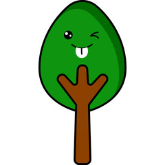 Cute Cartoon Tree Character