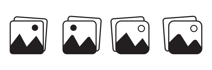 Picture icon vector. photo gallery icon symbol.