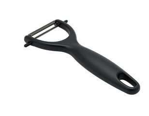 Obraz premium Black handled kitchen peeler, centered