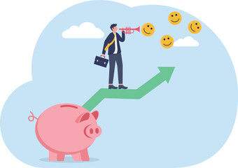 illustration of enjoying increased market business engagement
