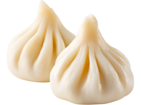 Steamed modak dumplings isolated on transparent background, ideal for Asian and traditional food visuals..
