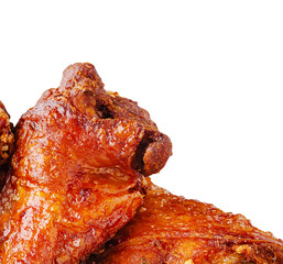 Fried chicken wings ready to be served at a local restaurant