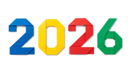 2026: A visual representation of the year 2026 constructed from colorful, geometric shapes. This vibrant design conveys a sense of modernity and forward-thinking.