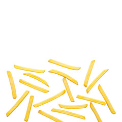 Pile of golden french fries for fast food menu