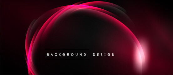 Abstract red glowing layers over black backdrop. Modern design element, suitable for digital projects, presentations. Minimalist aesthetic.