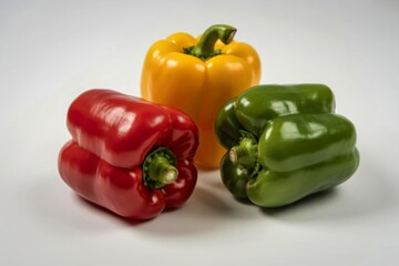 red, yellow, and green bell peppers