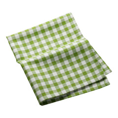 Green and white checkered napkin for kitchen use
