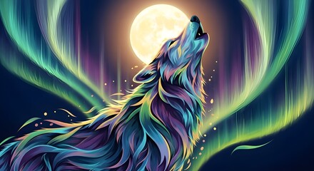 Abstract flow of multicolored energy waves forming organic light patterns with deep gradient tones