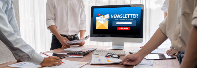 newsletter signup page on computer for customer to subscribe brisk newsletter update information to subscriber