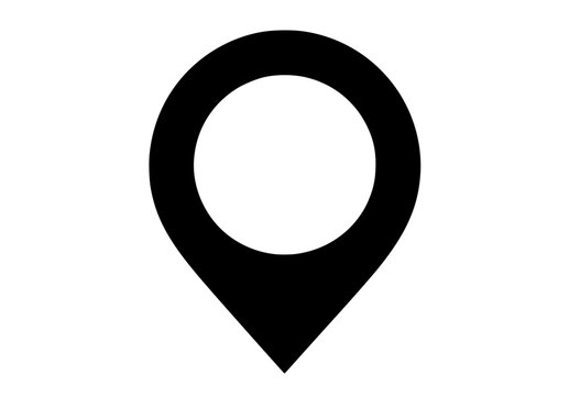 a black map pointer icon on a transparent backgroundblack, flat, icon, mark, pin 