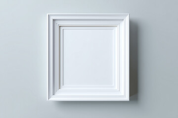 An elegant square frame hung on the wall, ideal for art, photos, or displays
