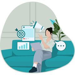 Business Advertising Illustration