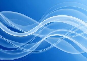 Fototapeta premium Abstract Blue Flowing Waves Background
