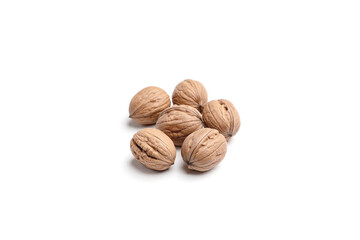 Walnuts isolated on white background