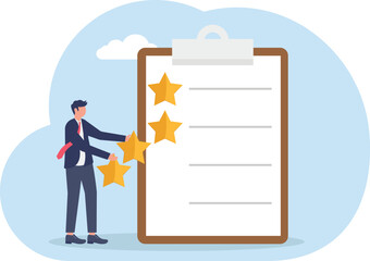 illustration of giving assessments on business quality ratings

