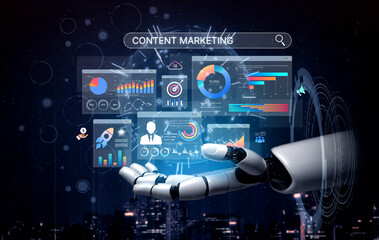 AI boosts content marketing with smart dashboards, analytics, and automation tools to improve performance, plan strategies, and track digital content success. Artificial intelligence spline
