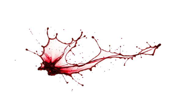 Red liquid splash