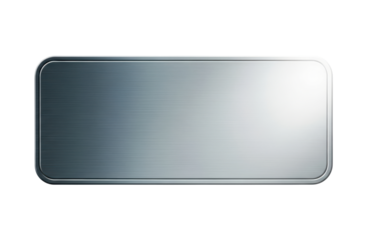 Brushed metal plate with rounded corners