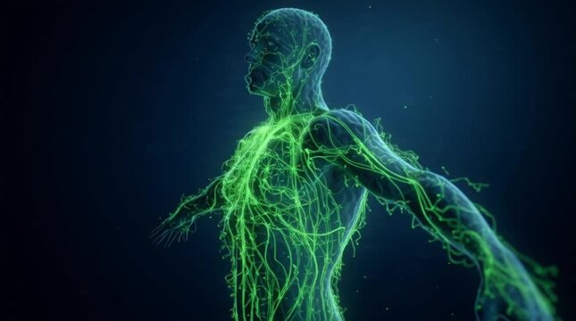 Human Lymphatic System Medical Animation Digital Representation