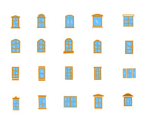 vector collection of house windows