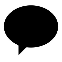 Speech bubble icon glyph style vector illustration
