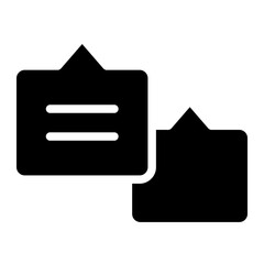 Speech bubble icon glyph style vector illustration
