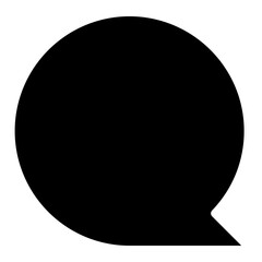 Speech bubble icon glyph style vector illustration