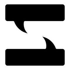 Speech bubble icon glyph style vector illustration